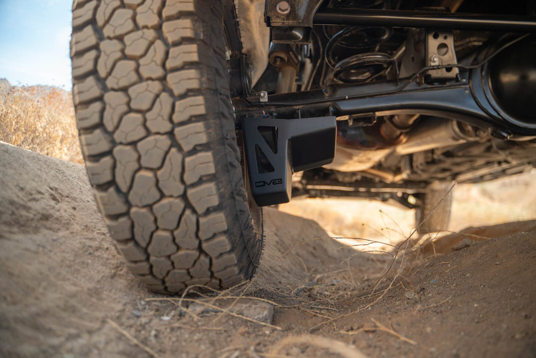 DV8 Offroad 2024-2026 Toyota Tacoma & 4Runner Rear Shock & Link Skid Plates – installed on vehicle, image 10 of 18