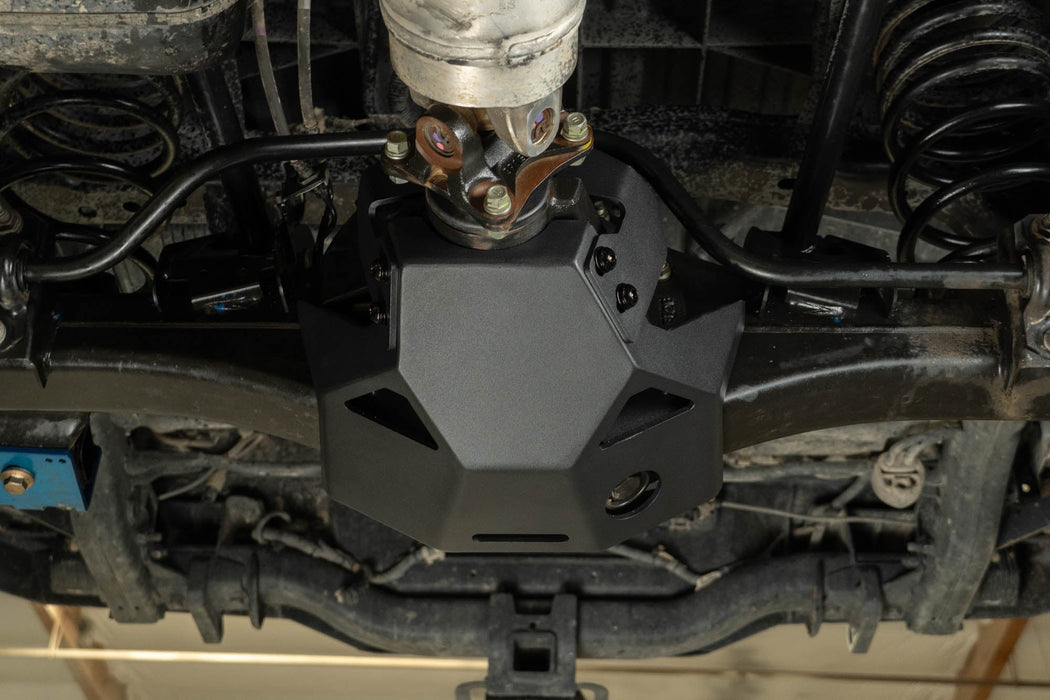 DV8 Offroad 2024-2026 Toyota Tacoma Rear Differential Skid Plate – installed on vehicle, image 3 of 11