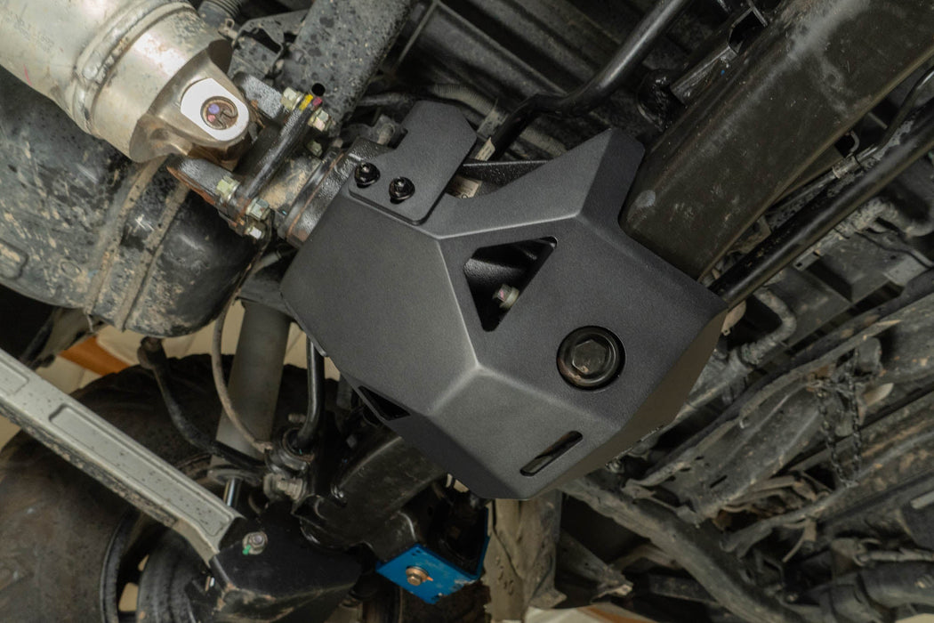 DV8 Offroad 2024-2026 Toyota Tacoma Rear Differential Skid Plate – installed on vehicle, image 5 of 11