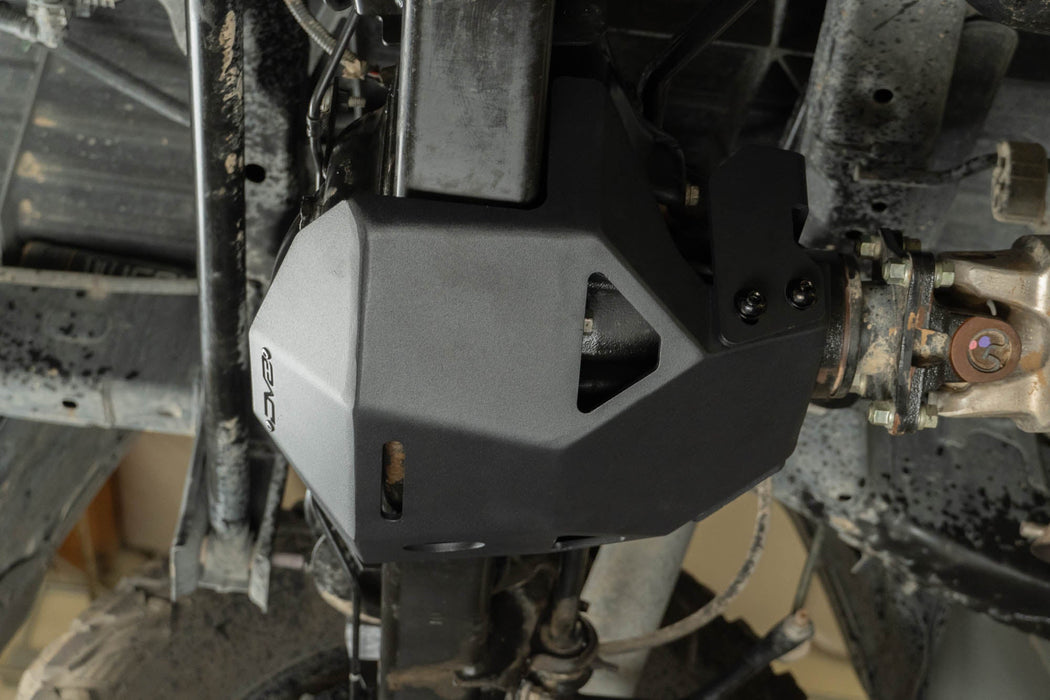 DV8 Offroad 2024-2026 Toyota Tacoma Rear Differential Skid Plate – installed on vehicle, image 7 of 11