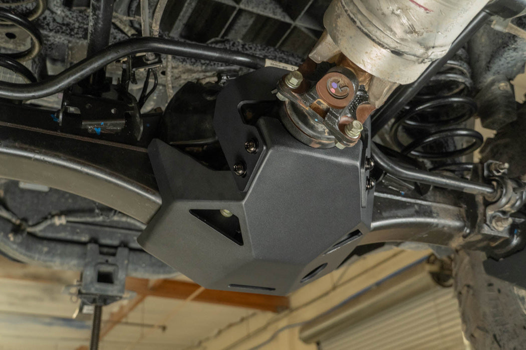 DV8 Offroad 2024-2026 Toyota Tacoma Rear Differential Skid Plate – installed on vehicle, image 2 of 11