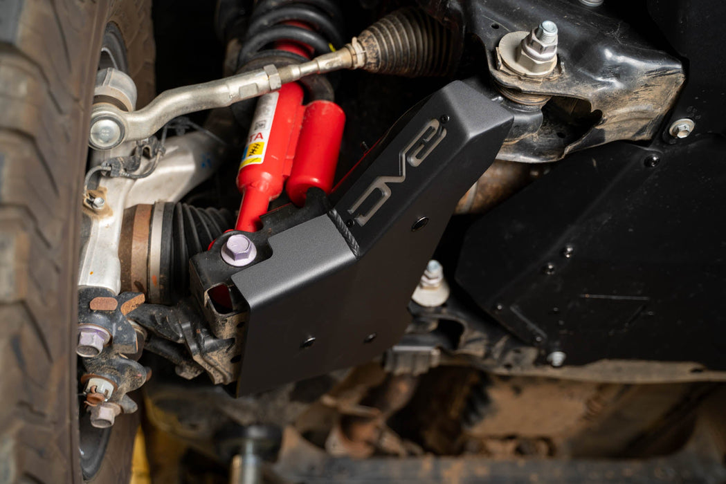 DV8 Offroad 2024-2026 Toyota Tacoma A-Arm Skid Plates – installed on vehicle, image 11 of 20