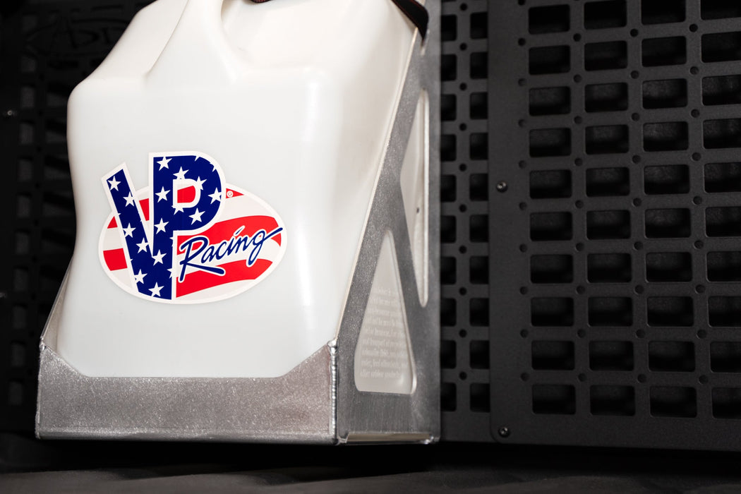 Rago Fabrication 5 Gallon Gas Jug Holder – installed on vehicle, image 3 of 11
