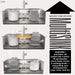 Forno Acqua 33-Inch Drop-In/Undermount 3-Level Workstation Sink with Waterfall Faucet &... Kitchen Appliance - Detail View