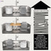 Forno Acqua 33-Inch Drop-In/Undermount 3-Level Workstation Sink with Faucet, Waterfall &... Kitchen Appliance - Close-Up