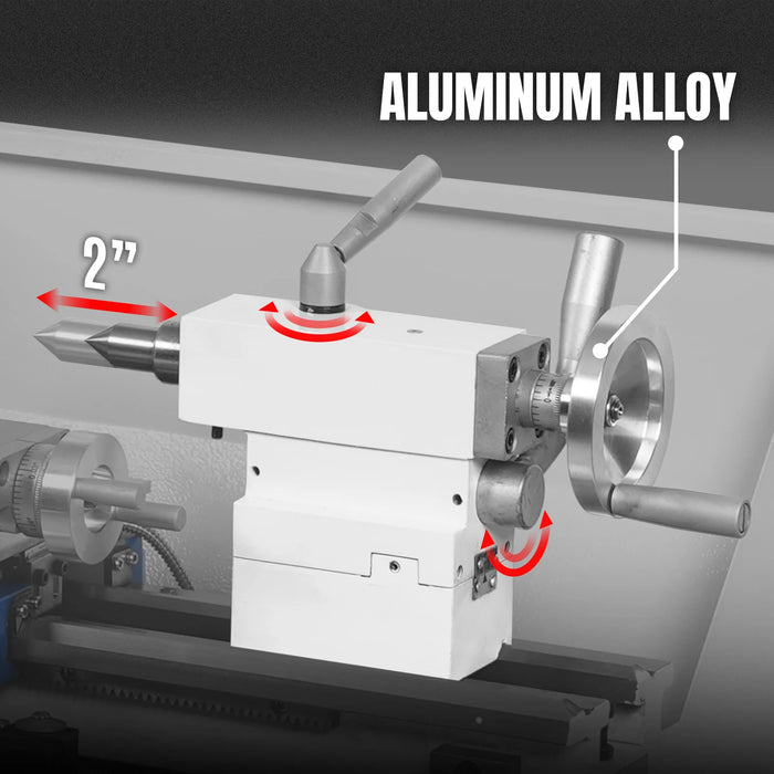 1.5‘’ Spindle Bore Metal Lathe Machine 8'' x 16'' High Precision Brushless Motor Mini 1.5HP Benchtop 0-2500 RPM Variable Speed Metal Working Machine 1.5‘’ Spindle Bore Small Lathe without Stand 0831V