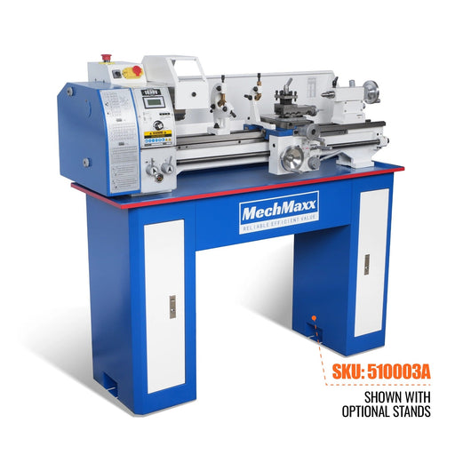 1.5‘’ Spindle Bore Metal Lathe Machine 10'' x 30'' High Precision Brus — angle view