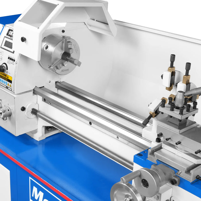 10'' x 22'' Industrial Metal Lathe Machine High Precision Benchtop 1.5HP Brushless Motor 0-2000 RPM Variable Speed Metal Working Machine Small Lathe without Stand 1022V
