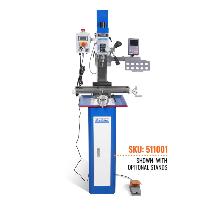 6"x20'' Benchtop Mill Drill Machine with DRO Brushless Motor, Variable Speed, R8 Spindle, 1 HP, 110V, Compact Milling Drilling Tool for Garage Shop, DIY Metalworking without Stand VM18LD