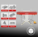 48'' Industrial Magnetic Pan and BOX Heavy Duty Sheet Metal Brake 20 Gauge Capacity Shear Press Brake,  MSMB1250E-R
