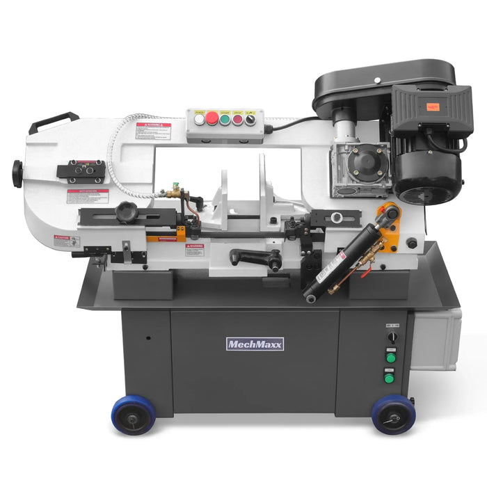7" x 12" Metal Band Saw, 1.5 HP 115V/230V Dual Voltage 4-Speed Horizon — dimensions diagram