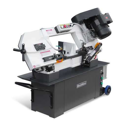 9 Inch Horizontal Metal Cutting Band Saw BS-912B, 4-Speed Adjustable, — angle view