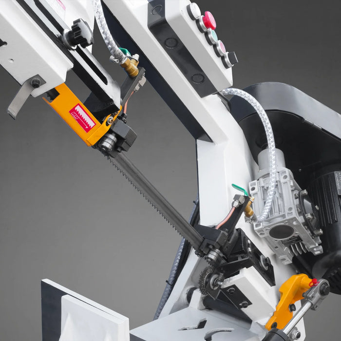 9 Inch Horizontal Metal Cutting Band Saw BS-912B, 4-Speed Adjustable, 1 PH 115V/230V Dual Voltage Pre-Wired 115V, Hydraulic Feed, Coolant System, 0-45° Miter Cutting, Portable Metal Band Saw for Steel, Stainless Steel, Aluminum, Metal Fabrication