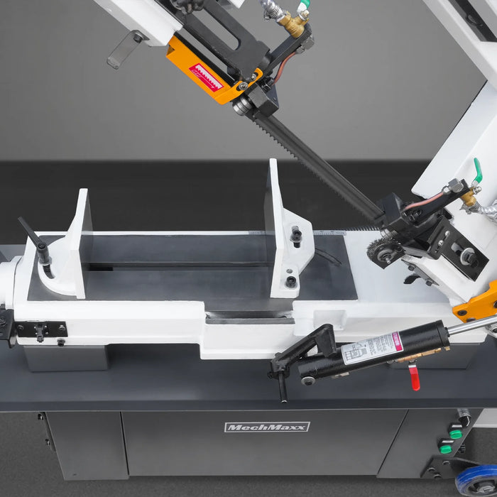 9 Inch Horizontal Metal Cutting Band Saw BS-912B, 4-Speed Adjustable, 1 PH 115V/230V Dual Voltage Pre-Wired 115V, Hydraulic Feed, Coolant System, 0-45° Miter Cutting, Portable Metal Band Saw for Steel, Stainless Steel, Aluminum, Metal Fabrication