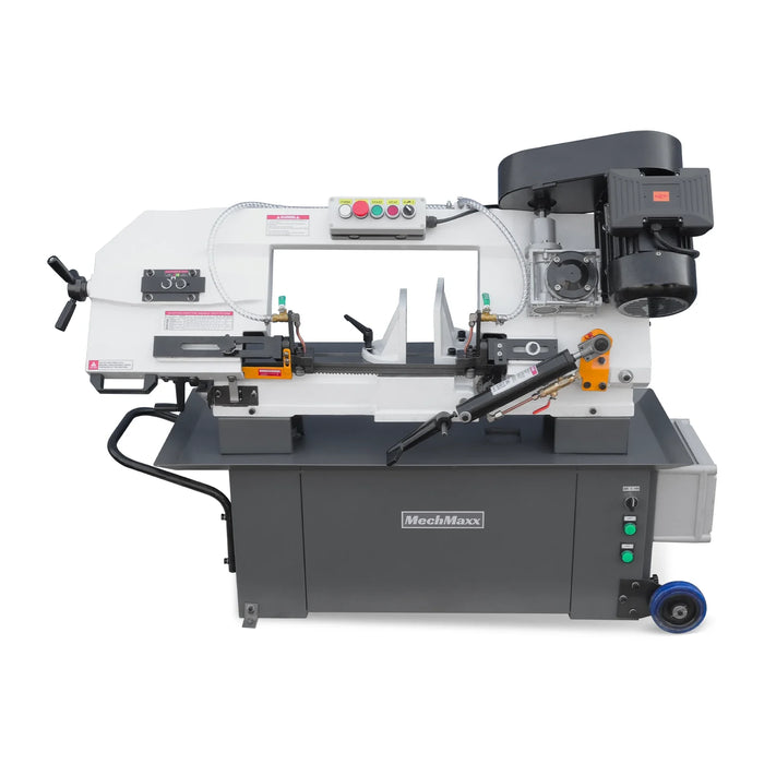 9 Inch Horizontal Metal Cutting Band Saw BS-912B, 4-Speed Adjustable, 1 PH 115V/230V Dual Voltage Pre-Wired 115V, Hydraulic Feed, Coolant System, 0-45° Miter Cutting, Portable Metal Band Saw for Steel, Stainless Steel, Aluminum, Metal Fabrication