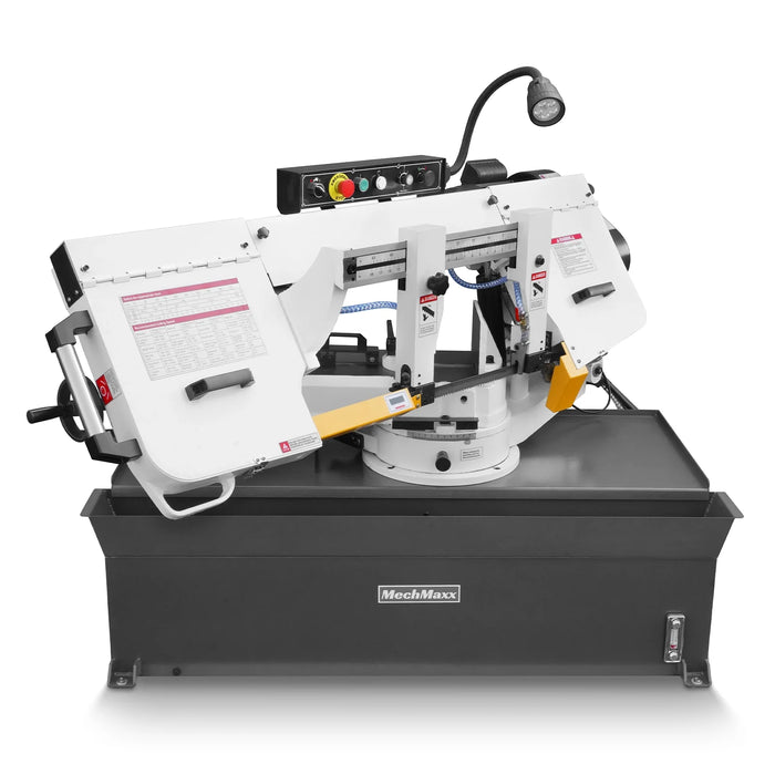 MechMaxx Metal Cutting Band Saw 10 Inch Horizontal Bandsaw 2HP 220V 60 — angle view
