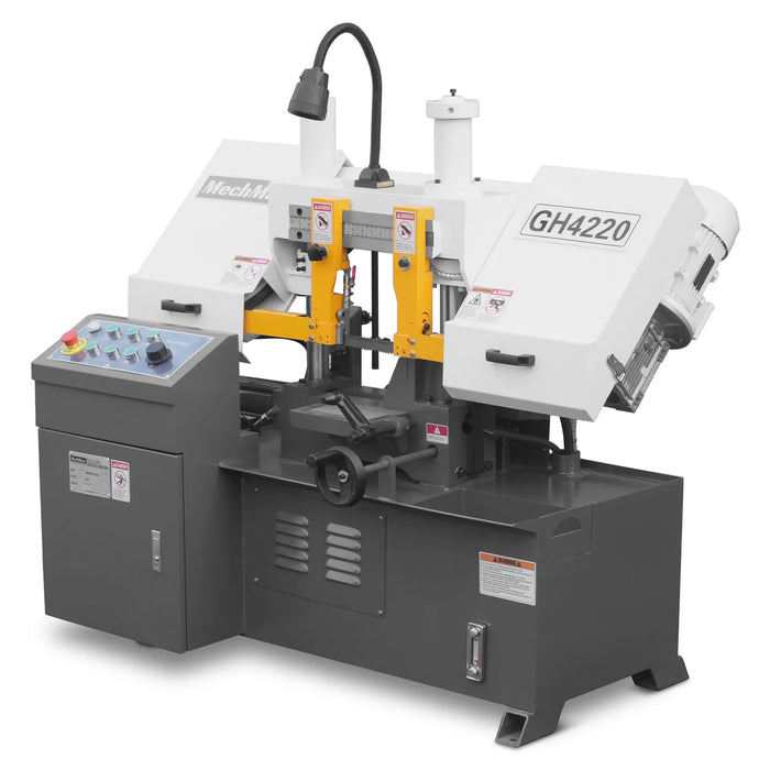 8 Inch 7-7/8" x 7-7/8" Capacity Double Column Horizontal Metal Cutting — angle view