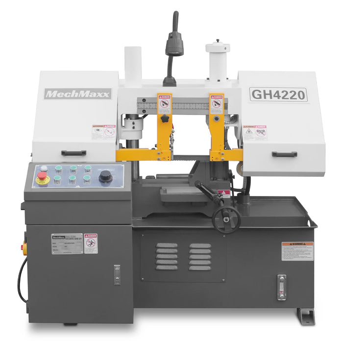 8 Inch 7-7/8" x 7-7/8" Capacity Double Column Horizontal Metal Cutting — detail view