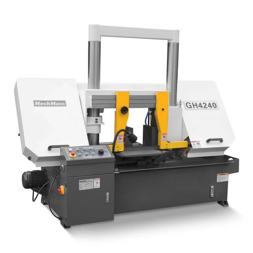 15.7" Industrial Horizontal Metal Cutting Band Saw, Hydraulic Feed, 3. — angle view
