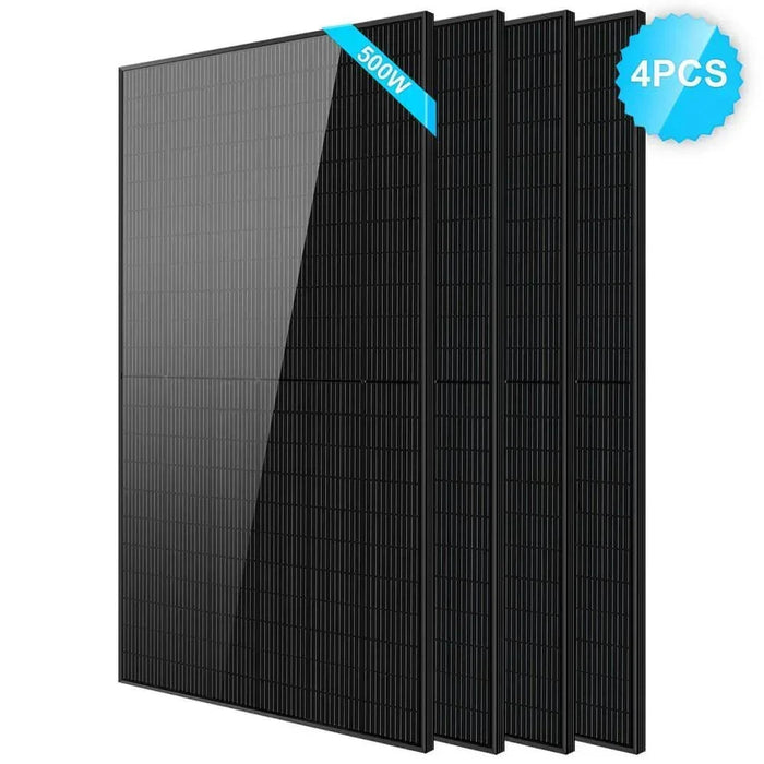 Green Vista Living Sungold Power 500W Mono Black PERC Solar Panel - Installation View