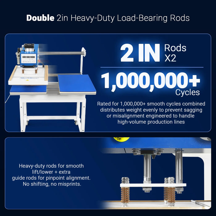 16x24 Inch Commercial Pneumatic Dual Platen Heat Press - Auto Lift Dig — view 6