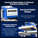 16x24 Inch Commercial Pneumatic Dual Platen Heat Press - Auto Lift Dig — dimensions diagram