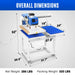 16x24 Inch Commercial Pneumatic Dual Platen Heat Press - Auto Lift Dig — angle view