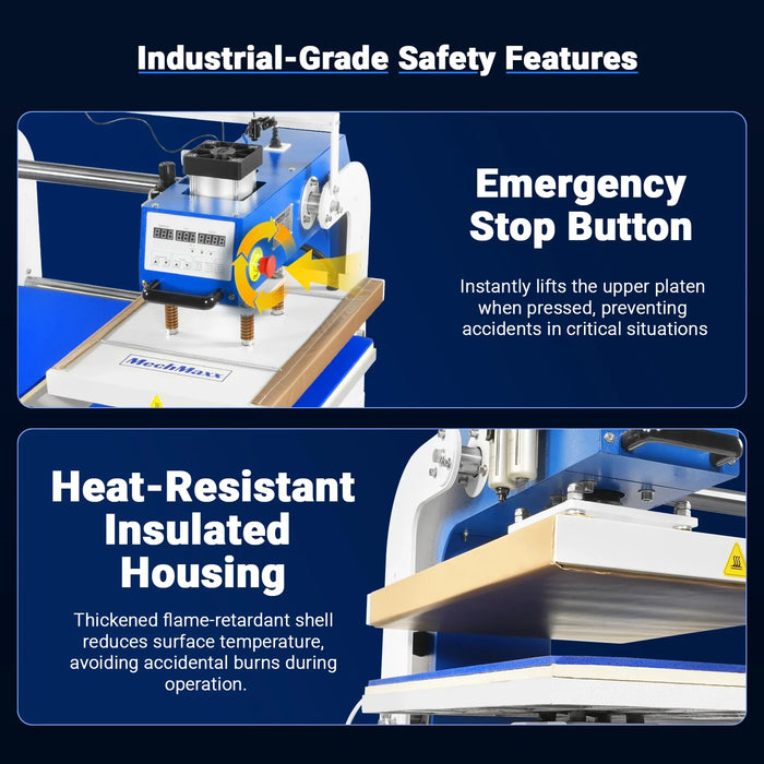 16x24 Inch Commercial Pneumatic Dual Platen Heat Press - Infrared Posi — view 11