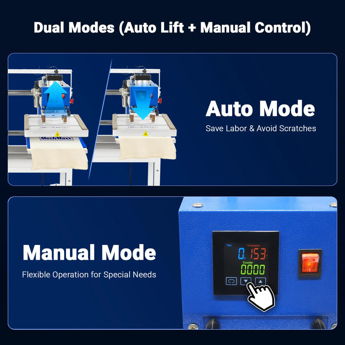 16x24 Inch Commercial Pneumatic Dual Platen Heat Press - Infrared Posi — view 10
