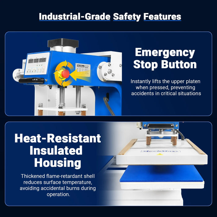 16x24 Inch Commercial Pneumatic Dual Platen Heat Press - Auto Lift Sub — view 11
