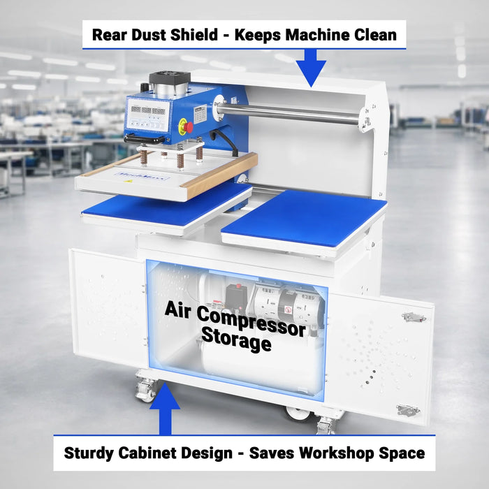 16x24 Inch Commercial Pneumatic Dual Platen Heat Press - Auto Lift Sub — view 12
