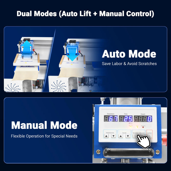 16x24 Inch Commercial Pneumatic Dual Platen Heat Press - Auto Lift Sub — view 10