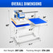 20x24 Inch (50x60cm) Commercial Pneumatic Dual Platen Heat Press Auto — angle view