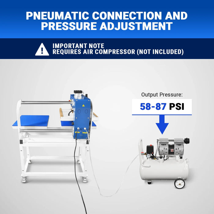 20x24 Inch (50x60cm) Commercial Pneumatic Dual Platen Heat Press Auto — view 9