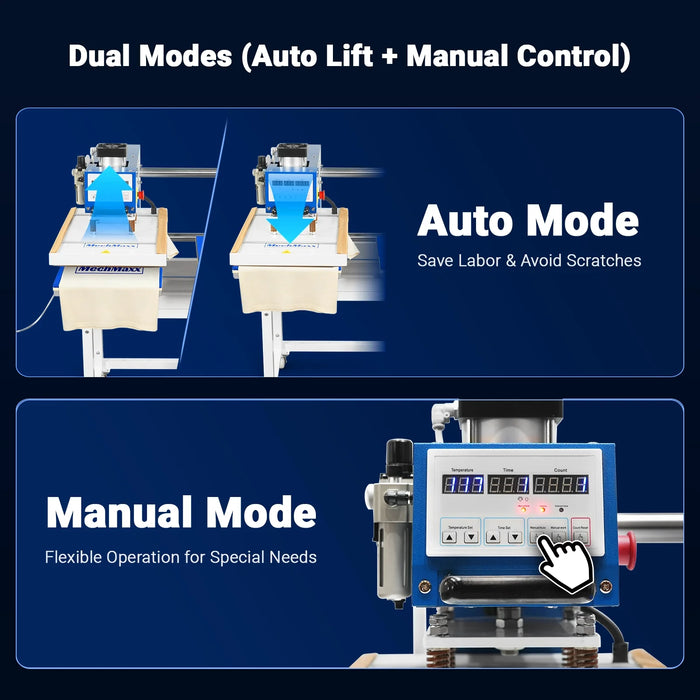 20x24 Inch (50x60cm) Commercial Pneumatic Dual Platen Heat Press Auto — view 10