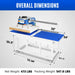 24x32 Inch (60x80cm) Industrial Pneumatic Dual Platen Heat Press - Aut — angle view