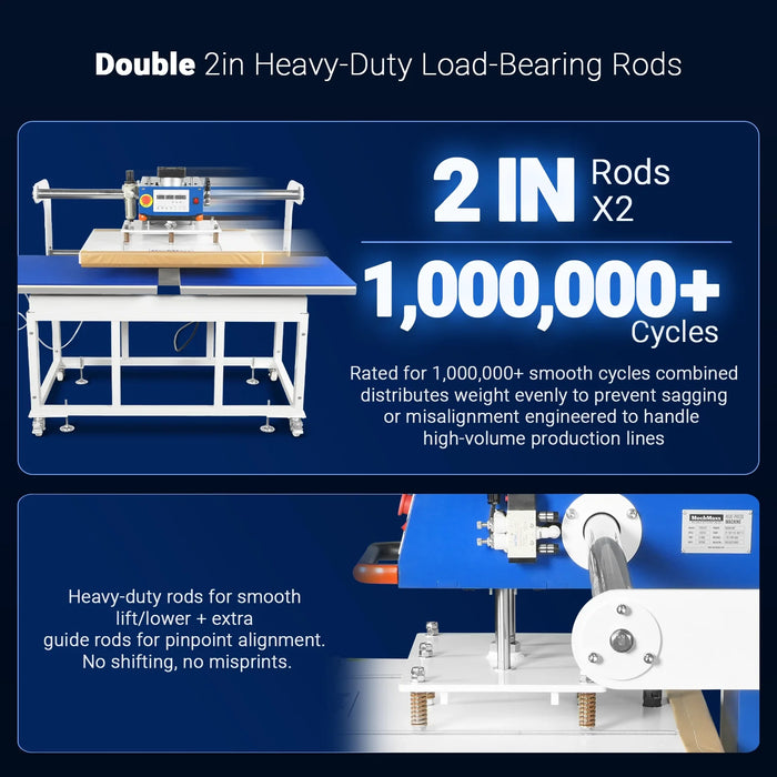 24x32 Inch (60x80cm) Industrial Pneumatic Dual Platen Heat Press - Aut — dimensions diagram