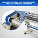 65" Wide Format Full-Auto Cold & Heat Assisted Pneumatic Laminator Machine with 4 Trimmers, Max Speed 40ft/min, 63" Max Width, 1.1" Max Thickness, Infrared Heating, Digital Control Pneumatic Roller Lifting (Requires Air Compressor, Not Included) 1700-B1