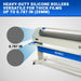 63" Wide Format Pneumatic Laminator Manual Cold Laminating Machine 60" Max Laminating Width,Pneumatic Roller Lift & Wear-Resistant Rubber Roller Portable Stand Included, 0.78" Max Thickness (Requires Air Compressor, Not Included) 1600-C1