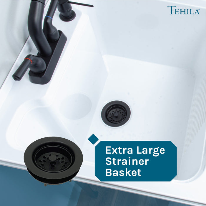 Utility-Sink.com Basket Strainer Mate Black Finish - Detail View 2