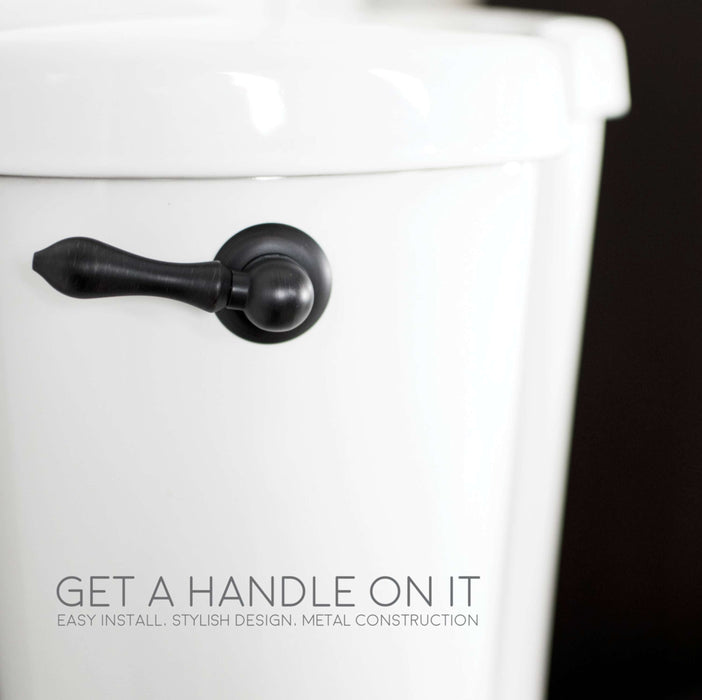 Utility Sink Universal Toilet Flush Replacement Handle (Oil-Rubbed Bronze Finish) Bathroom Fixture - Side View