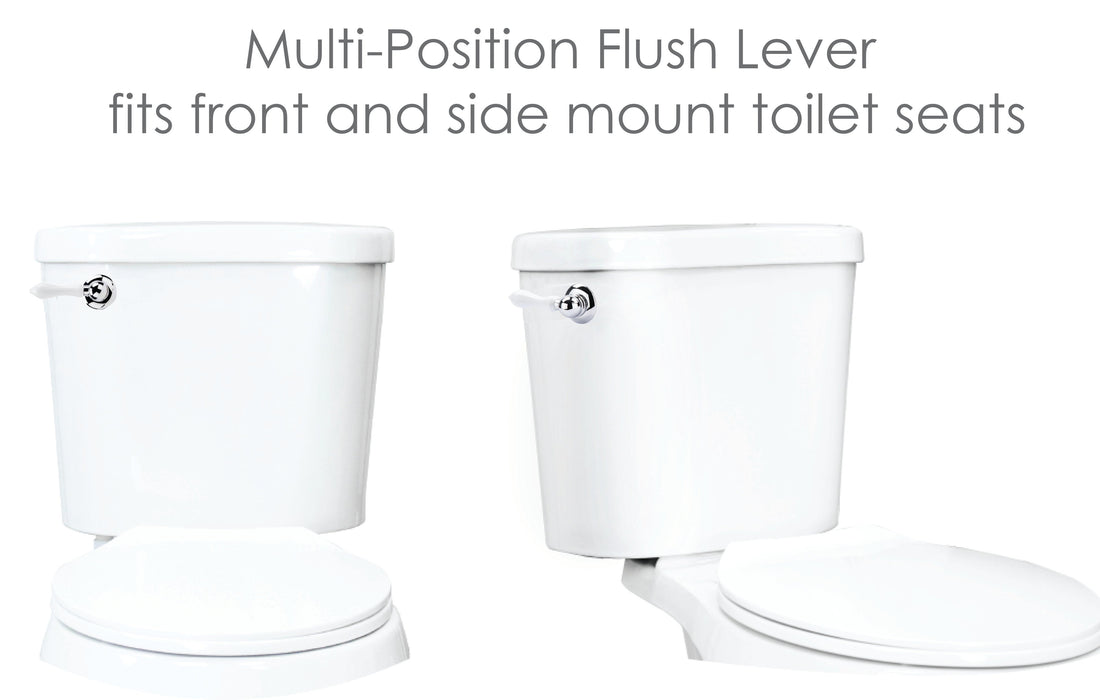 Utility Sink Universal Toilet Flush Replacement Handle (WhiteFinish) Bathroom Fixture - Close-Up