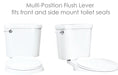 Utility Sink Universal Toilet Flush Replacement Handle (WhiteFinish) Bathroom Fixture - Close-Up