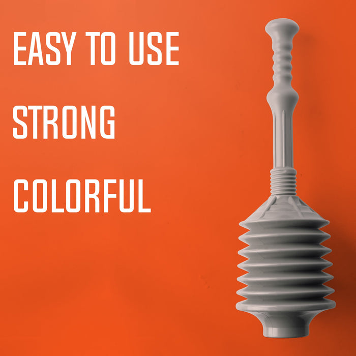 Utility-Sink.com Bellows Accordion Toilet Plunger (Grey) - Alternate View