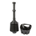 Utility-Sink.com Antimicrobial Bellows Accordion Toilet Plunger with Black Storage Tray (Black) - Main Product Image