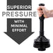 Utility-Sink.com Antimicrobial Bellows Accordion Toilet Plunger with Black Storage Tray (Black) - Product Image 6