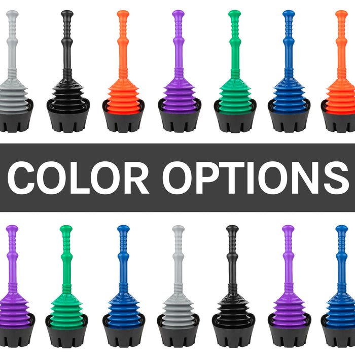Utility-Sink.com Antimicrobial Bellows Accordion Toilet Plunger with Black Storage Tray (Black) - Product Image 9