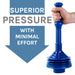 Utility-Sink.com Antimicrobial Bellows Accordion Toilet Plunger with Black Storage Tray (Blue) - Product Image 6