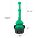 Utility-Sink.com Antimicrobial Bellows Accordion Toilet Plunger with Black Storage Tray (Green) - Alternate View