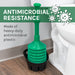 Utility-Sink.com Antimicrobial Bellows Accordion Toilet Plunger with Black Storage Tray (Green) - Detail View 2